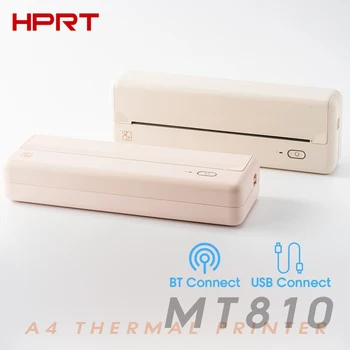 HPRT MT810 A4 Portable Термобумажный Принтер Безжична Bluetooth Мобилен Фотопринтер Поддръжка 210 мм/110 мм за Домашния Офис Пътуване