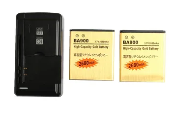 Преносимото Батерия Ciszean 2x2680mah BA900 Gold + Универсално Зарядно За E1 J L M TX LT29/i ST26i/a S36h C2104 SO-04D AB-0500