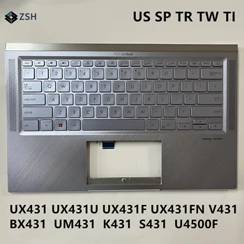 САЩ/Испания/TW/Турция/Тайландски за Asus UX431 UX431U F FN FA BX431 UM431D U4500F X431 X431FAC V431 K431 S431 Клавиатура на лаптоп C Капак