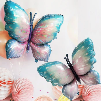 Нова Пеперуда Балони От Алуминиево Фолио За Момичета, Деца от 1-ви Рожден Ден Украса на Цветни Пеперуди Топката Сватба Детски Душ Globo