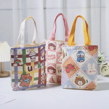 Чанта през рамо с хубав анимационни любимци и да е модел на японската холщовая чанта за студенти, градинска преносима сгъваема чанта за пътуване