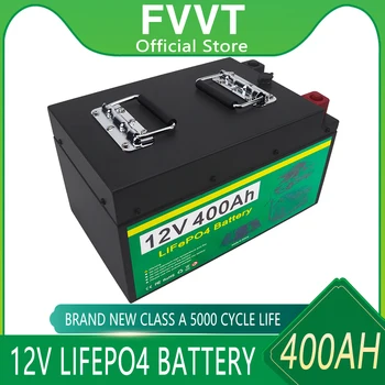 Батерия 12V LiFePO4 400Ah Вграден BMS Литиево-Железен Фосфат на Елементите В Опаковката 5000 Цикъла За Съхранение на Слънчевата Енергия В Голф На открито