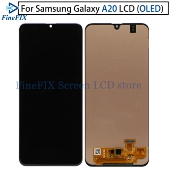 OLED LCD дисплей За Samsung Galaxy A20 a205 Сензорен Дигитайзер За SAMSUNG SM-A205F Подмяна на LCD екрана
