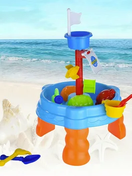Детски плажен масичка, Набор от играчки за игра с пясък, Детска играчка за събиране на пясък