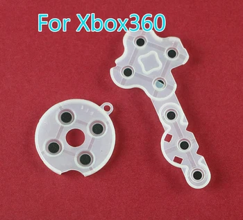 120 комплекти прозрачни токопроводящих гумени силиконови облицовки за xbox 360 безжичен контролер Xbox 360 Връзка с бутона на D-Pad Repair, Fix