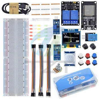 Основен Стартов комплект за ESP32 ESP-32S WIFI Development Board, за Arduino Project Обучение Kit с учебни помагала, ESP32 Комплект с кутия