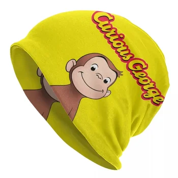 Любопитният Джордж Черепа, шапки, шапки, мъжки, дамски градинска Унисекс облекло, зимно топло вязаная капачка, шапки-абсорбатори с обезьянками от сериали за възрастни