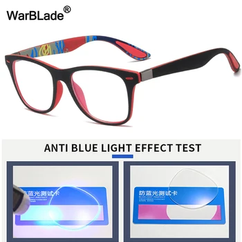 WarBLade Мъжки слънчеви очила със синя светлина, Дамски слънчеви Очила в Квадратни оптични рамки, Компютърни Прозрачни очила, блокиране на синя светлина, Продукти за очи