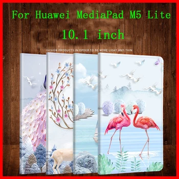 Луксозен Флип Калъф За Таблет От Изкуствена Кожа Huawei MediaPad M5 Lite 10 Защитната Обвивка на Корпуса MediaPad M5 Lite 10,1-инчов Седалките