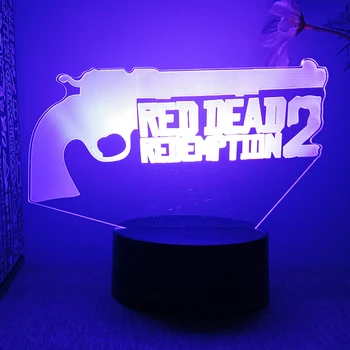 Игра Red Dead Redemption Rdr 2 Led лампа за спални Ночники Фигурка Аватар Декор Сладък подарък за влюбени 3d