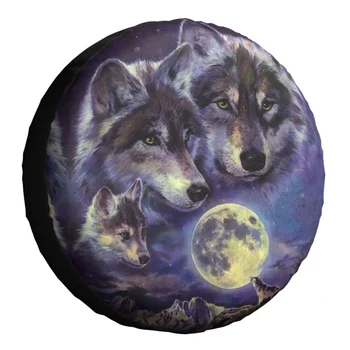 Wolf Moon Покана Калъф за резервна гума, чанта за Джип Hummer, защитни покривала за автомобилни гуми, Аксесоари
