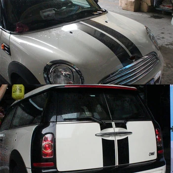 Автомобилни стикери за преден капак + монтиран на багажника + задната линия За стайлинг на автомобили Mini Cooper S Clubman R55 5 врати 2008-2015 Аксесоари
