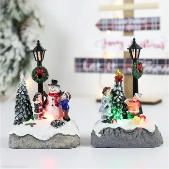 Коледна украса, на Селски collection, Фигурка на Снежен човек, Коледни украшения, домашно Осветление камина, Домашен декор