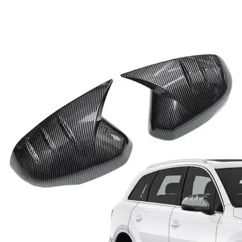 Покриване на страничните огледала за обратно виждане, изработени от въглеродни влакна във формата на рожка, защита от надраскване, капачки за задно виждане за Honda 2023 Style