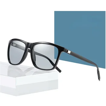 Фотохромичните поляризирани слънчеви очила, мъжки слънчеви очила с висококачествена рамка за шофиране, риболов, очила, очила Oculos