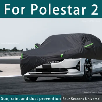 За Polestar2 210T Пълни автомобилни седалките Външна защита от ултравиолетови лъчи и Слънцето Прах, Дъжд, сняг Защитен automobile калъф Auto Black Cover
