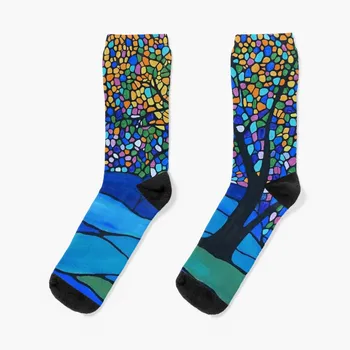 Чорапи с витражной рисувани детски свободни мъжки чорапи, дамски чорапи