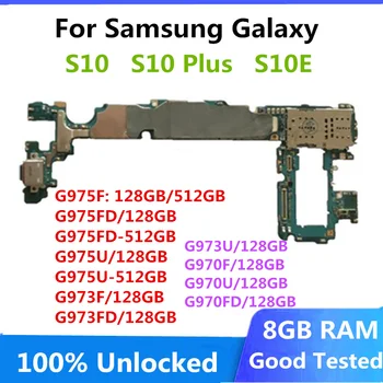 За S10 на Samsung Galaxy Plus G973F G973U S10 Plus G975F G975FD G975U S10E G970F G970U Логически платка 128 Г 512 Г Отключване на Дънната платка