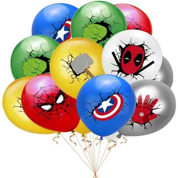 12шт Набор от Балони Marvel Сладък Карикатура на Човека-Паяк Хълк Тор, Капитан Америка Балон Raider Деца честит Рожден Ден Украса за парти