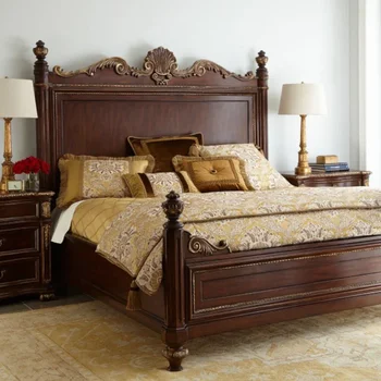 Легло от масивно дърво, модел хотелска вили, двойно легло King Size