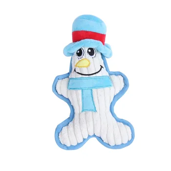 Висококачествена материя, устойчива на укусам, Дядо Коледа, Penguin във формата на Снежен човек, Скрипучая куче, Плюшен играчка за домашни любимци, Трайни Дъвчащи играчки