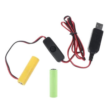 Батерия 573A LR6 AA, USB-кабел с дължина 1 М, сменете 2 батерии от 1,5, Изключете кабела за led подсветка на батерията