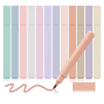 Бисквитка, прекрасна естетически химикалки, Библейски маркери в различни цветове, 12 цветни естетически дръжки, естетически дръжка с мек връх
