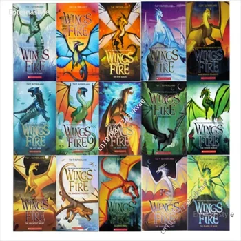 15 Книги, Детска приключенска история, Научно-фантастична книга, изучаване на английски език, Подаръчни комплекти книги на английски език, книги Wings of Fire