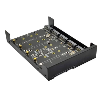 Метален корпус 4/5 Порт B + M Ключ M. 2 SATA SSD за 3,5 