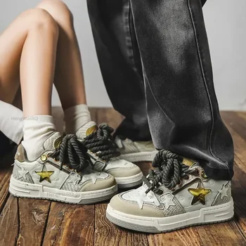 Дамски обувки за мъже, тенис на обувки в стил ретро Y2K, обувки за скейтборд в стил пънк, хип-хоп, мъжки маратонки, двойки, Спортни ежедневни обувки на открито