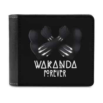 Нови мъжки портфейли Wakanda Forever, мъжки портфейл от изкуствена кожа, Висококачествен мъжки портфейл Wakanda, Персонализирани оферти с картина от кожа