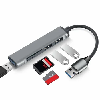 Хъб Type C с порта SD TF Високоскоростен USB хъб 3.0 Сплитер четец на карти Многопортовый USB-хъб за Macbook Компютърни аксесоари
