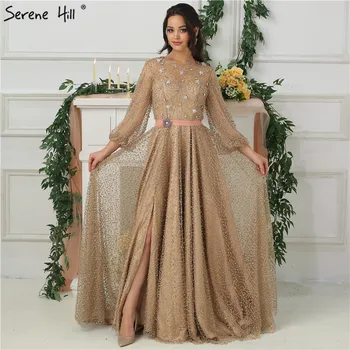 Арабското рокля 2023 година, луксозни вечерни рокли с диаманти и перли, модерен секси вечерни рокли Serene Hill LA6535