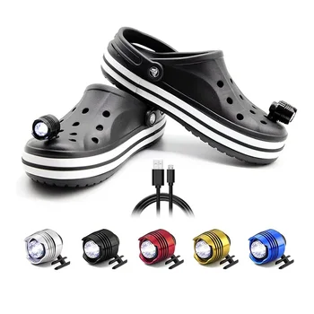 Фарове за обувки Crocs на Акумулаторни обувки Лека водоустойчива обувки Леки бягащи туристически портативни прожектори