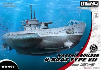 Дизайнер на бойни кораби MENG WB-003 U-Boat Type VII [Q Edition] Сладък cartoony кораб