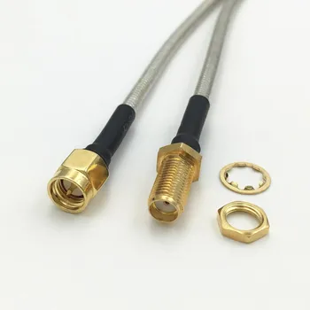1бр Полужесткий Кабел RG402 SMA Plug към SMA Штекерному Конектора RF Коаксиален кабел за Удължаване Скок Косичка Тел 10 СМ 15 СМ 20 СМ 30 СМ 50 см