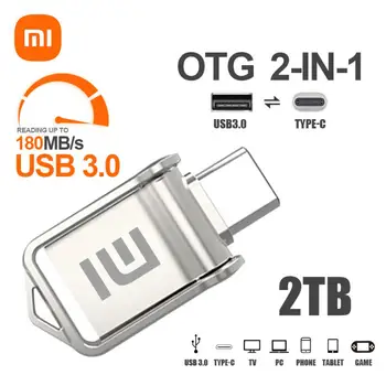 Xiaomi 2 TB Флаш устройство е 2 В 1 Високоскоростен Пръчка 128 GB, 256 GB, 512 GB И 1 TB USB 3.0 Type-c Водоустойчив USB устройство OTG USB Memory