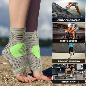 Спортен бандаж за глезена, компрессионный който поддържа ръкав за възстановяване след травми, болки в ставите, в подкрепа на сухожилията, чорапи за краката при подошвенном фасциите