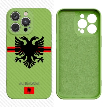 Калъф-хастар от Течен Силиций Стопанските Албания за iPhone 15 14 13 12 11 Pro Max XR XS Mini 7 8 Plus 6S 5 SE