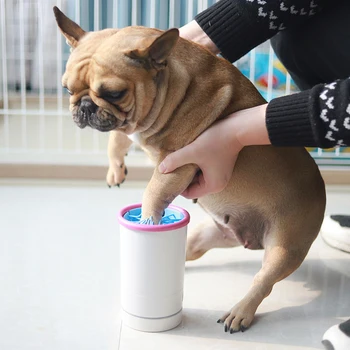 USB Акумулаторна електрическа пречистване на лапите за кучета, автоматично пречистване на лапите за домашни любимци, Масажна чаша за миене на лапите за кучета и котки, инструменти за почистване на домашни любимци