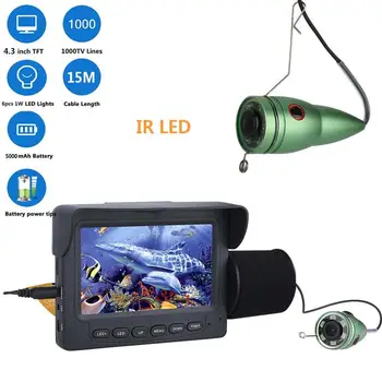 MAOTEWANG Video Fish Finder 4.3-Инчов IPS LCD Монитор, 6 бр. Led Комплект за Риболовната Камера за Нощно Виждане За Зимни Подводен Риболов Риболов
