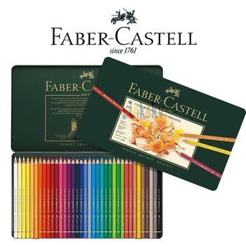 Натурална боя Faber Castell Polychromos с 36 пръчки, пигменти, устойчиви на ненадминато светлина, 36 ярки цветове, Лидице кутия