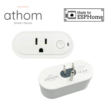 Интелигентна вилица ESPhome с предварителна фърмуер ATHOM работи с домашен помощник стандарт на САЩ 16A
