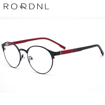 Търговия на едро с Оптични очила в кръгла рамка за жени, Очила по рецепта, Качествени слънчеви Очила от неръждаема стомана, Маркови Очила за късогледство