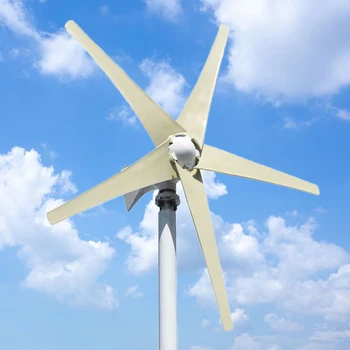Начална Малка ветроэнергетическая турбина 1000 W 12 В 24 В 48 Генератор за вятърна енергия вятърна мелница за свръзка с контролер на заряд на MPPT
