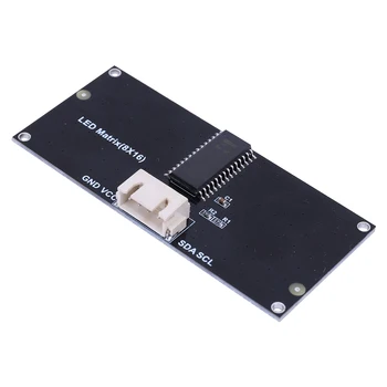 8x16 Матрични led модул за показване на I2C Комуникация дисплейный модул 3,3-5V Точков матричен led дисплей с 4-пинов тел