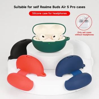 Защитен калъф за слушалки, подходящ за Realme Рецептори Air 5 Pro, устойчив на удари моющийся тяло, силиконов ръкав със защита от прах