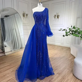 Вечерна рокля Serene Hill Arabic Синята Русалка с горната пола от мъниста - луксозни рокли за женските сватбени партита 2024 LA72226