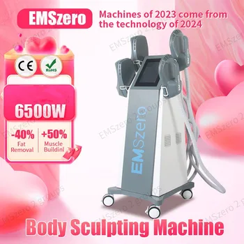 Бестселър EMS 2024 6000 W EMSzero body sculpting Muscle machine с 4 радиочастотными дръжки и допълнителна подложка за стимулация на таза