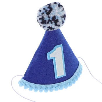 Детска конична шапка за рожден ден, шапки на 1-ви рожден ден, подпори за фотосесия в деня на раждането на бебета